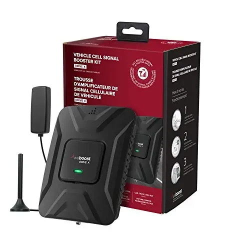 weBoost Drive X vehicle cell phone signal booster for enhanced mobile reception in cars