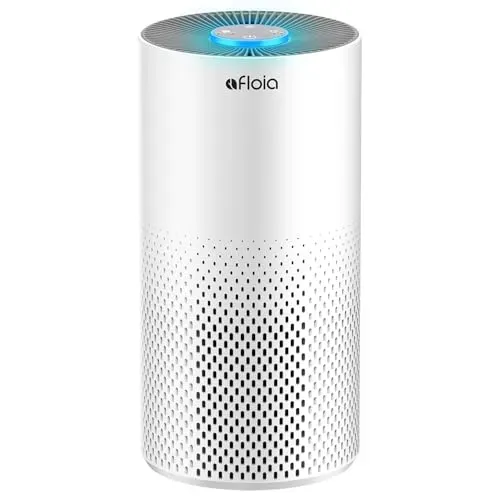 Afloia Kilo air purifier for large rooms with 3-stage filter and 7 color lights