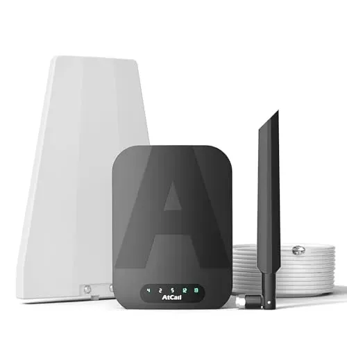 Atcall cell phone booster for house enhancing 5G and 4G LTE across 3,000 sq. ft.