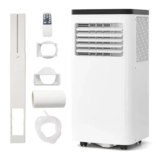 DORTALA 8000 BTU portable air conditioner with remote, dehumidifier, and timer for apartments