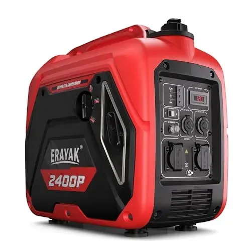 ERAYAK 2400W portable inverter generator for home use, camping, and emergency power backup.