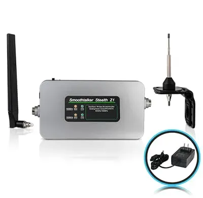 Smoothtalker Stealth Z1 cell phone signal booster kit for home and buildings, 65dB gain