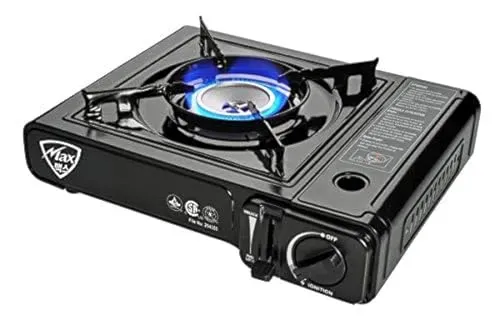 MAXSUN MS-2500 portable butane gas stove with carrying case, CSA certified for safe outdoor use