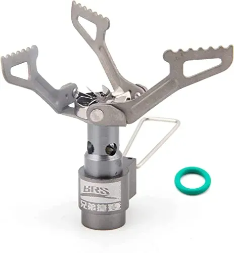 BRS 3000T ultralight titanium backpacking stove weighing only 26g, portable and efficient.