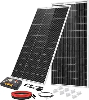 ECO-WORTHY 200 Watts solar panel kit with N-Type bifacial panel and charge controller for off-grid use.