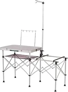 Coleman Pack-Away Portable Camp Kitchen with side table and mesh shelf for outdoor cooking