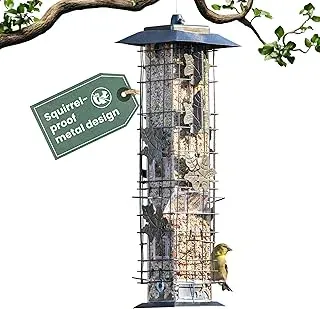 Perky-Pet Squirrel-Be-Gone bird feeder with squirrel-proof design and weight-activated perches