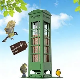THKFUL squirrel-proof bird feeder with weight-activated perches and 3LB capacity