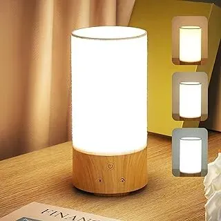 Caromolly 10000 lux light therapy lamp with linen shade and adjustable settings