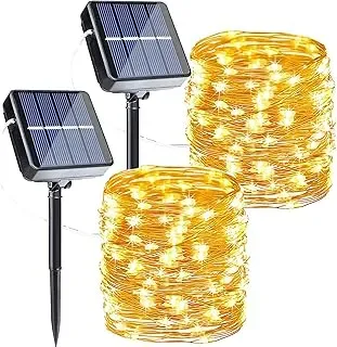 Joomer 80-foot solar fairy lights with 240 warm white LEDs on copper wire