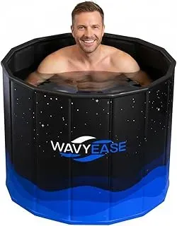 WAVYEASE black portable foldable adult bath tub for cold plunge recovery