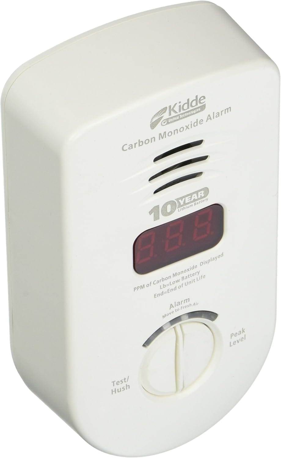 Kidde 21026350 plug-in carbon monoxide alarm with digital display and sealed lithium battery backup