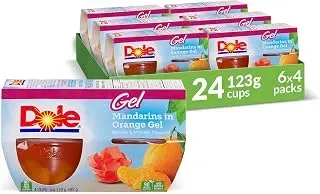 Dole Fruit Bowls Mandarin Oranges in Orange Gel, 24 convenient 123g snack cups