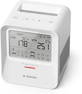 X-Sense radon detector with digital display and audible and visual alerts