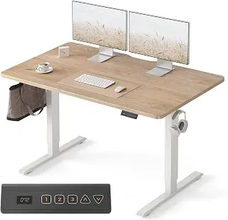 FEZIBO 47 x 24-inch maple electric height-adjustable standing desk