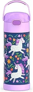 Thermos Funtainer 14-ounce stainless steel unicorn blooms water bottle with straw