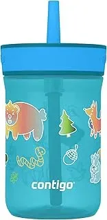 Contigo Kids Leighton 14 oz grape tulips spill-proof tumbler with straw