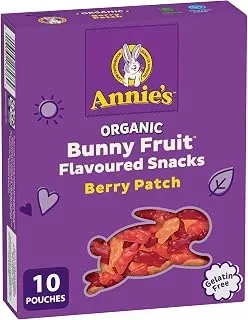 Annie's organic berry fruit snacks, 10 vegan strawberry, cherry and raspberry pouches