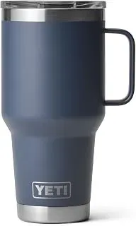 YETI Rambler 20 oz navy stainless steel travel mug with Stronghold lid