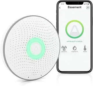 Airthings Wave Radon smart detector with humidity and temperature sensors