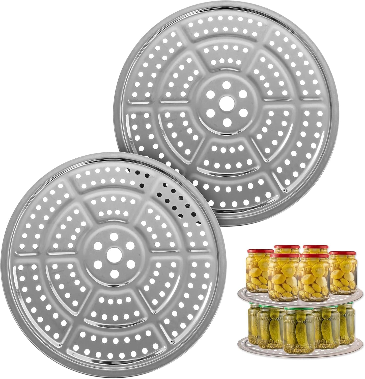 Impresa two-pack of 11-inch stainless steel canning racks for pressure canners