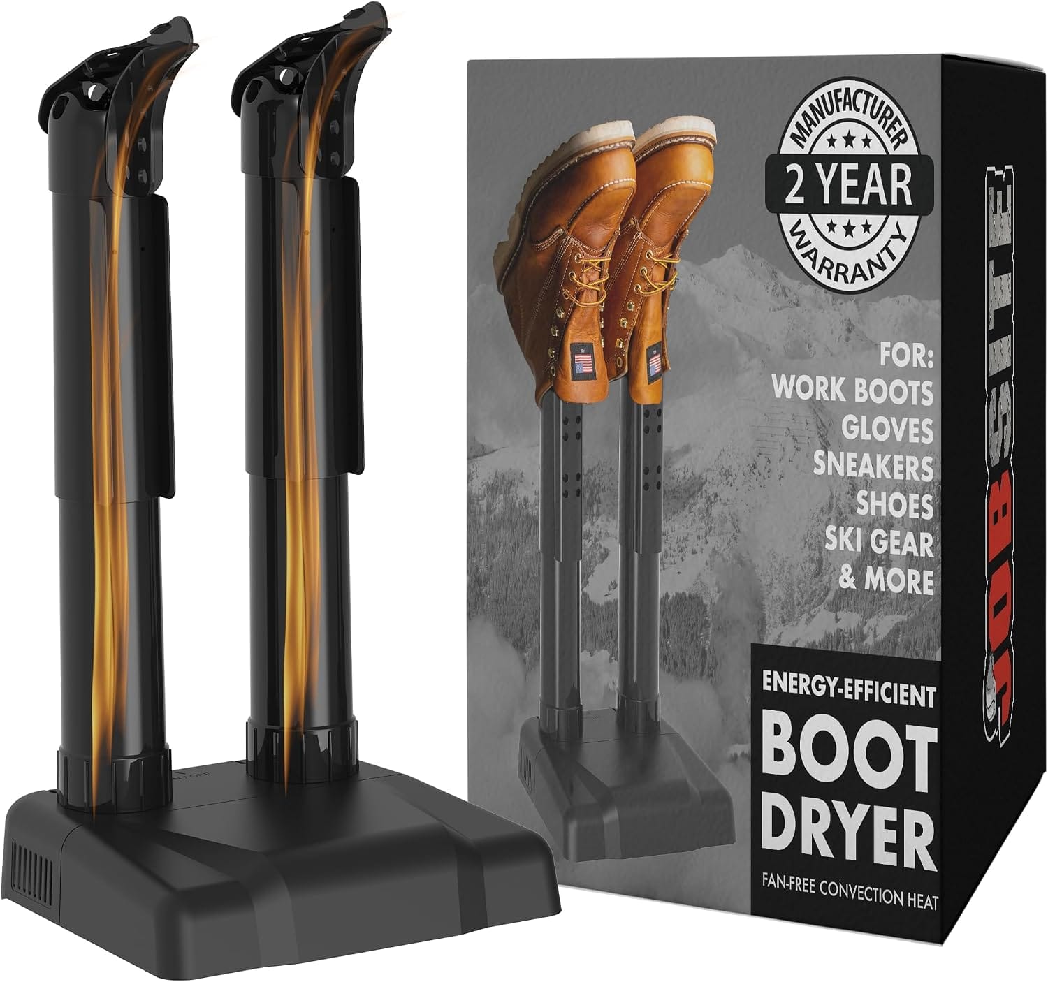 JobSite fanless convection boot dryer with work boots