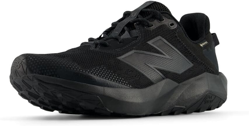 Black New Balance DynaSoft Nitrel V6 Gore-Tex men's trail running shoe