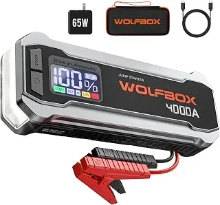 WOLFBOX MV24 4000A jump starter booster pack for gas and diesel engines