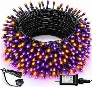 Dazzle Bright purple and orange 100-foot Halloween LED string lights