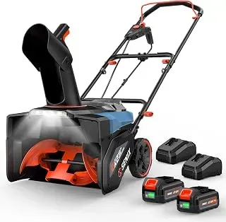 SENIX 40V 18-inch cordless snow blower with batteries and dual charger