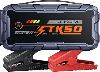 TREKURE 6000A 26800mAh car jump starter with cables and LED light