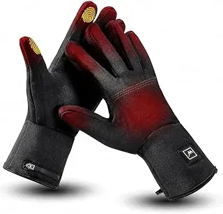 WEIVIOQ rechargeable heated glove liners for men and women, shown in black