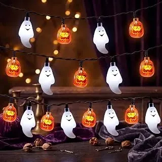 JOYIN 19.7-foot Halloween string lights with 3D ghost and pumpkin LEDs