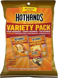 HotHands HeatMax Variety Pack of ready-to-use air-activated hand warmers