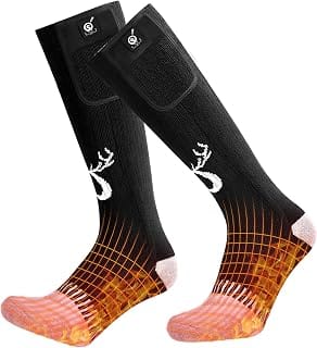 SNOW DEER rechargeable heated socks with 7.4V battery for cold-weather outdoor use