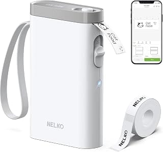 Nelko P21 white Bluetooth label maker machine with included tape