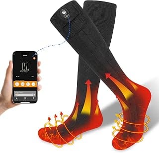 SAVIOR HEAT rechargeable heated socks with app control for warm toes