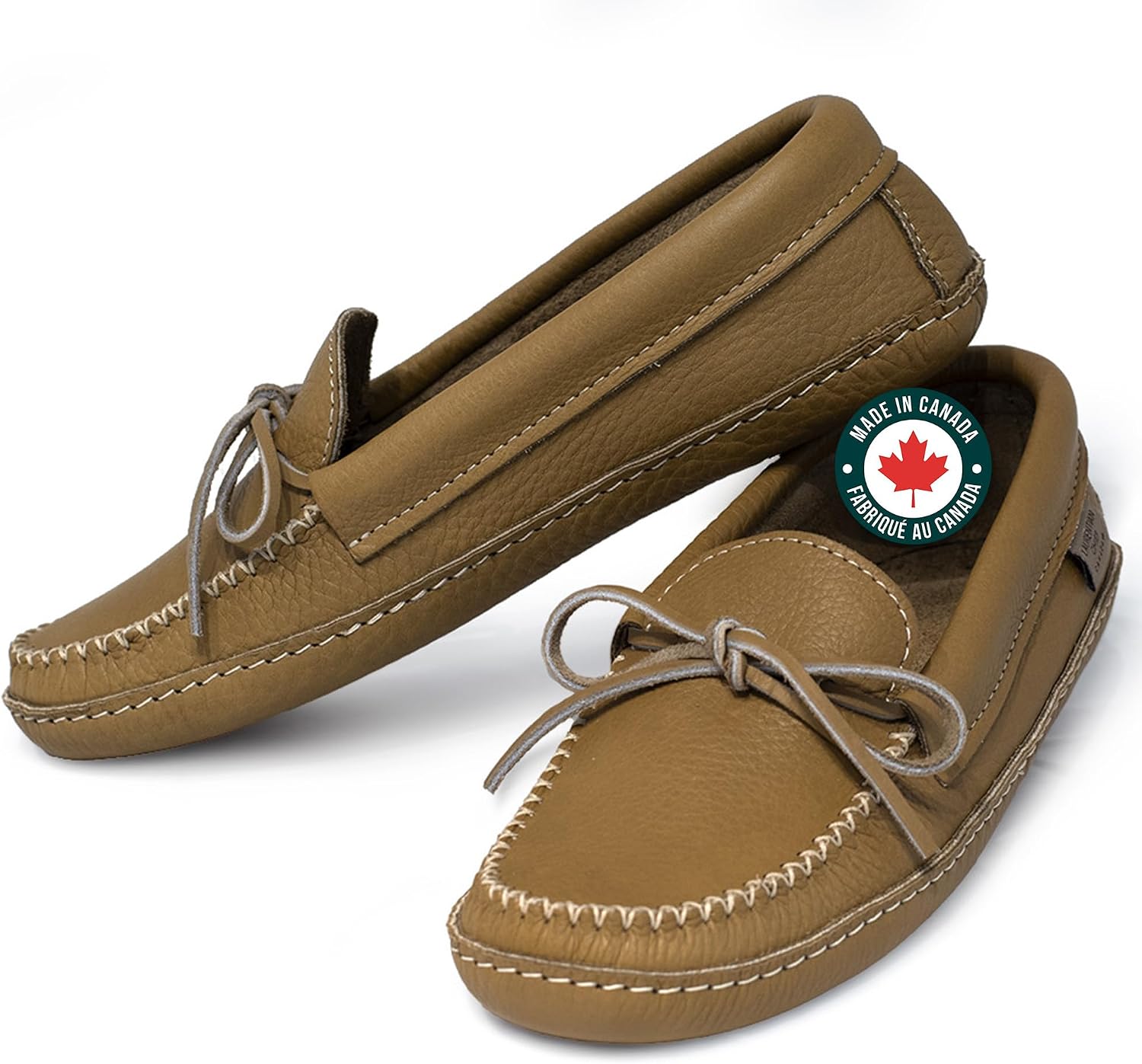 Laurentian Chief men's leather moccasin slippers