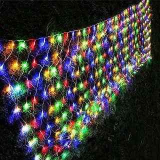 LJLNION multicolour 360 LED Christmas net lights for trees, bushes, and gardens