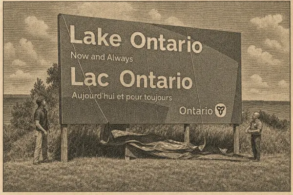 Ontario Premier Unveils Lake Ontario Sign Amid US Tensions