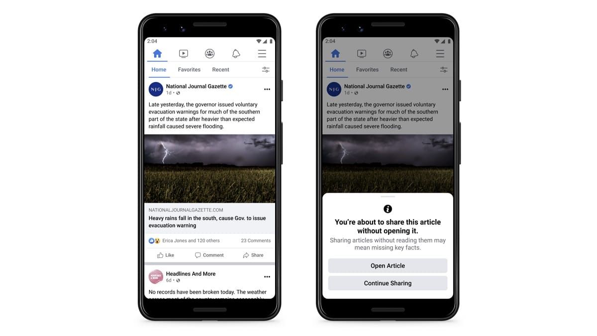 Facebook Haber Linkleri İçin Yeni Bir Özellik Geliştirdi