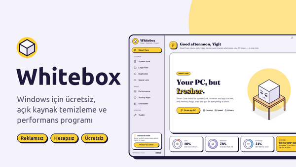Windows İçin Temizleme ve Performans Programı: Whitebox