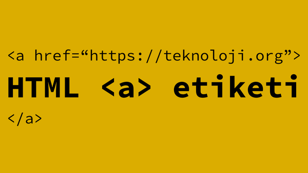HTML a Etiketi