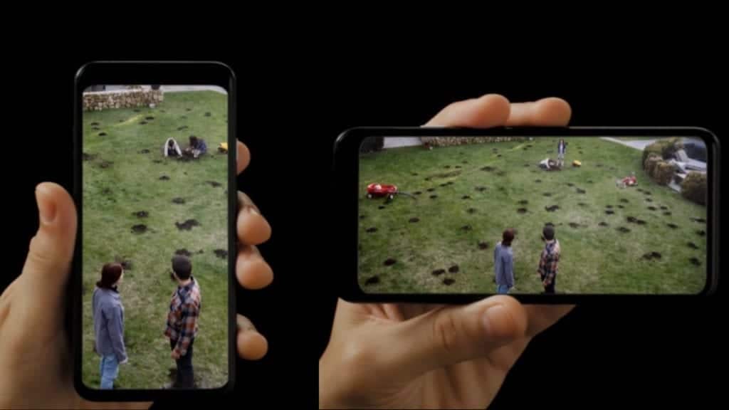 Telefon ekranında seyredilen görüntü