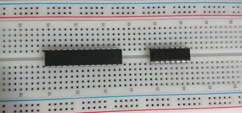 breadboard'da entegrelerin bağlantısı