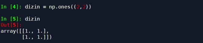numpy-ones