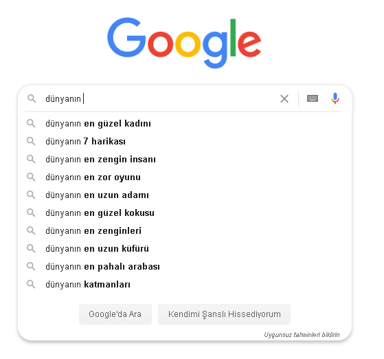 google-arama-doğal-dil-işleme-uygulaması