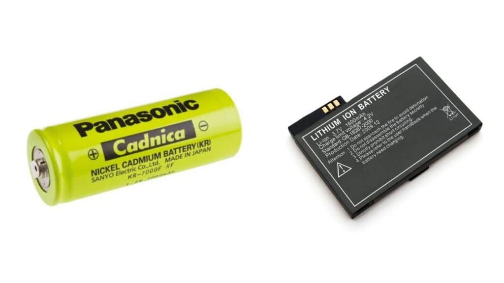 lityum iyon pil ve nikel kadmiyum pil. hızlı şarj için lityum iyon pil.