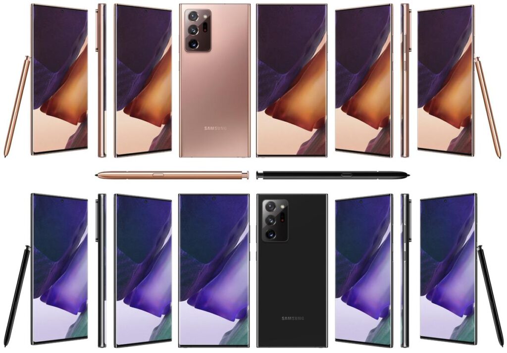 Samsung note 20 görünümü