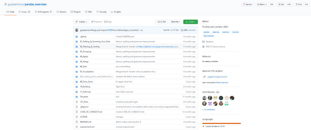 Pandas-Öğrenmek-İçin 4-GitHub Reposu-pandas-exercises
